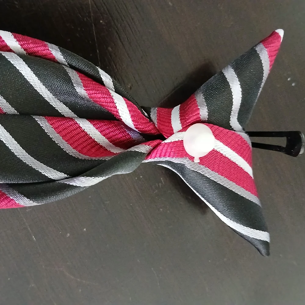 Classic Striped Red and Black Kids Tie